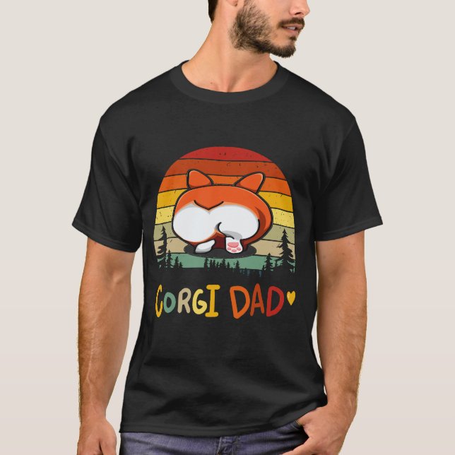 5 Corgi Dad Corgi T-Shirt (Front)