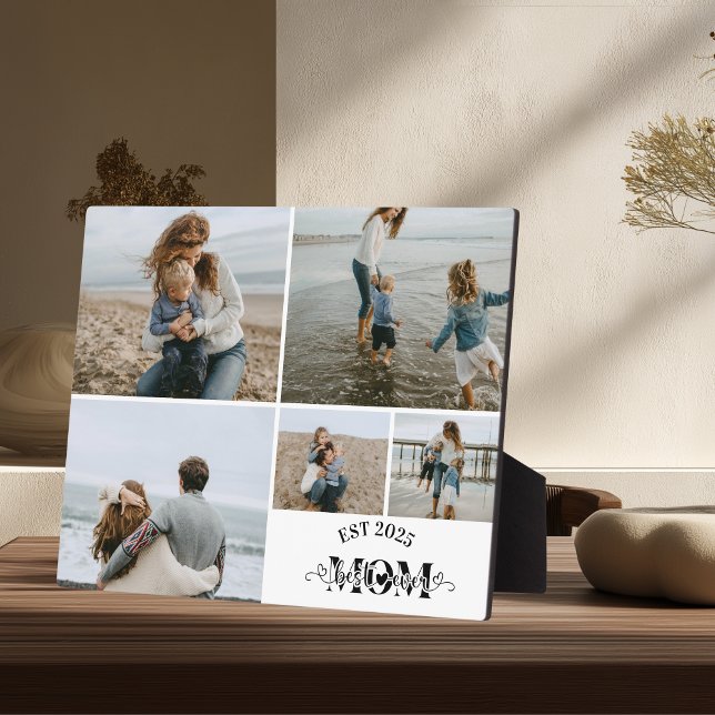 5 Custom Photo Collage Best Mum Ever  Plaque (Creator Uploaded)