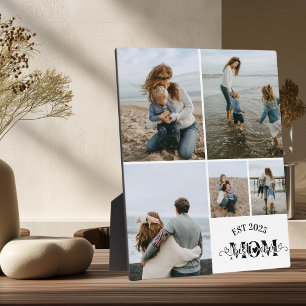 5 Custom Photo Collage Best Mum Ever  Plaque