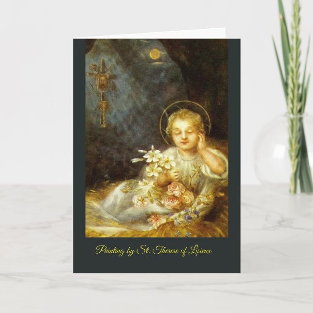 5 Day Novena Painting Baby Jesus St. Therese Card (Front)
