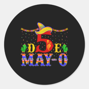5 De Mayo Cinco De Mayo Sombrero Maraca Classic Round Sticker
