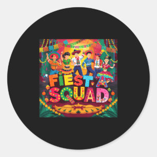 5 de mayo costume pancho fiesta squad hombre de classic round sticker