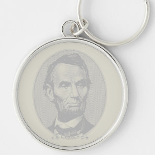 $5 Dollar Money  of President Abraham Lincoln  Key Ring
