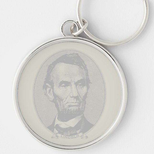 $5 Dollar Money  of President Abraham Lincoln  Key Ring (Front)