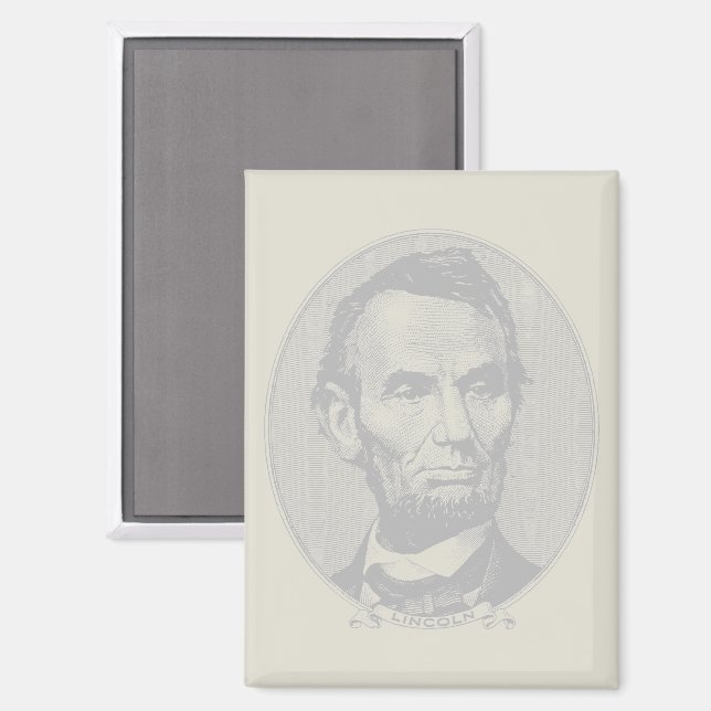 $5 Dollar Money  of President Abraham Lincoln  Magnet (Front/Back)