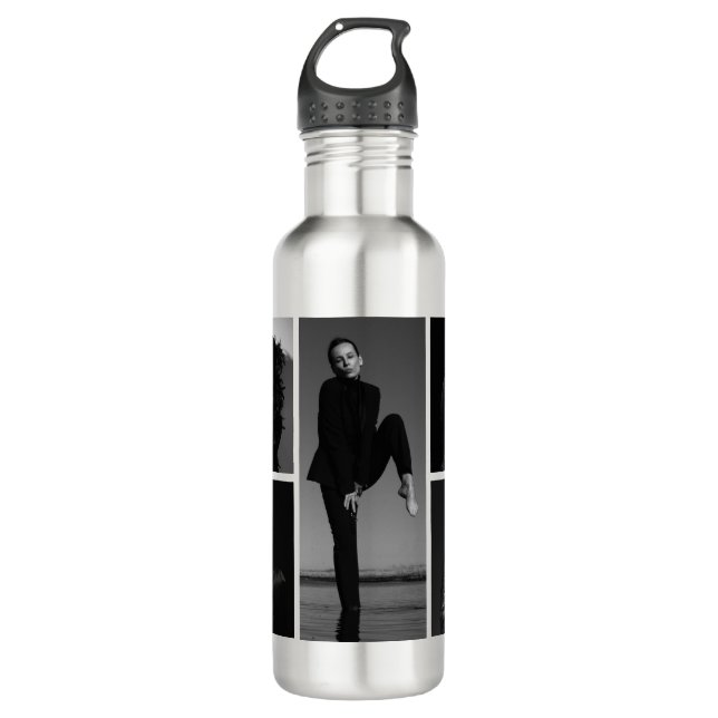 5 Editable Photo Collage 710 Ml Water Bottle (Front)