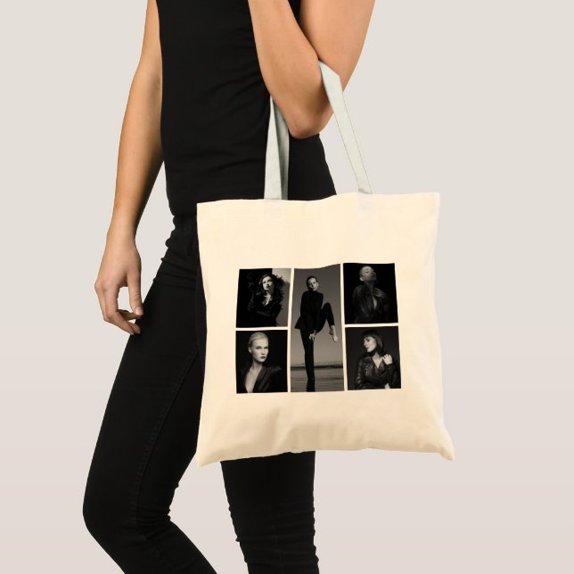 5 Editable Photo Collage Tote Bag (Front (Product))