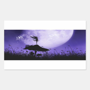 5 Fairy Silhouette 2 Rectangular Sticker