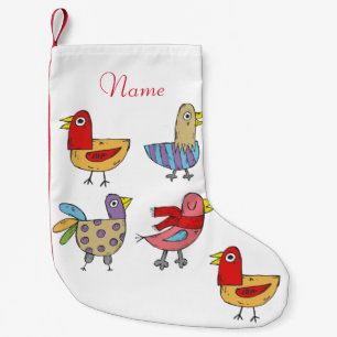 5 Funny Birds Thunder_Cove Small Christmas Stocking