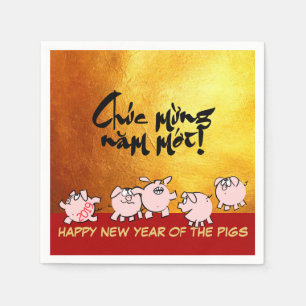 5 Funny Comics Vietnamese Pig Year 2019 Paper N Napkin