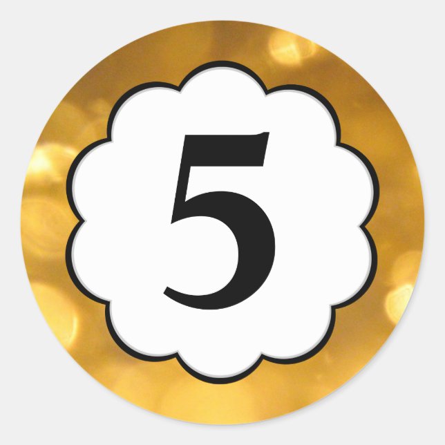 5 - Golden Numbers Sticker (Front)