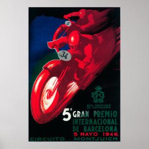 5 Gran Premio Internat'l Motorcycle Poster