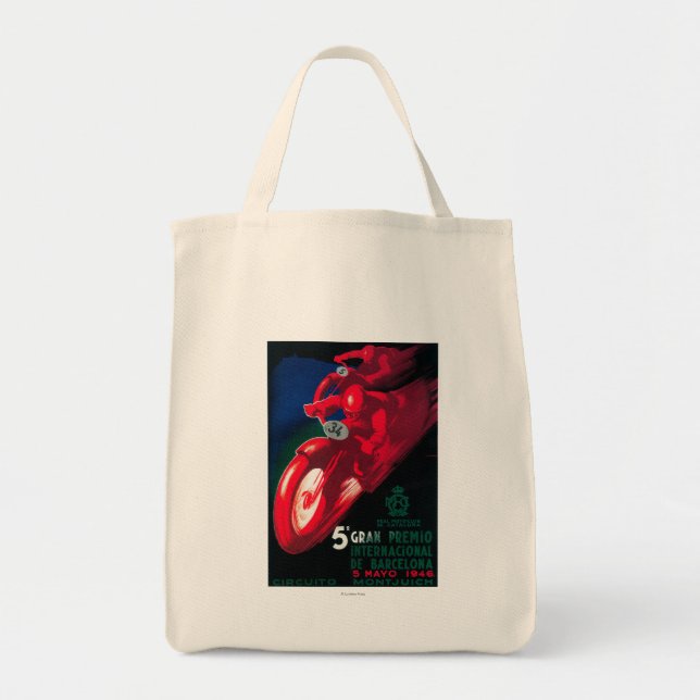 5 Gran Premio Internat'l Motorcycle Poster Tote Bag (Front)