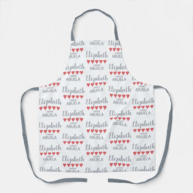 5 Heart Rated Abuela Apron (Front)