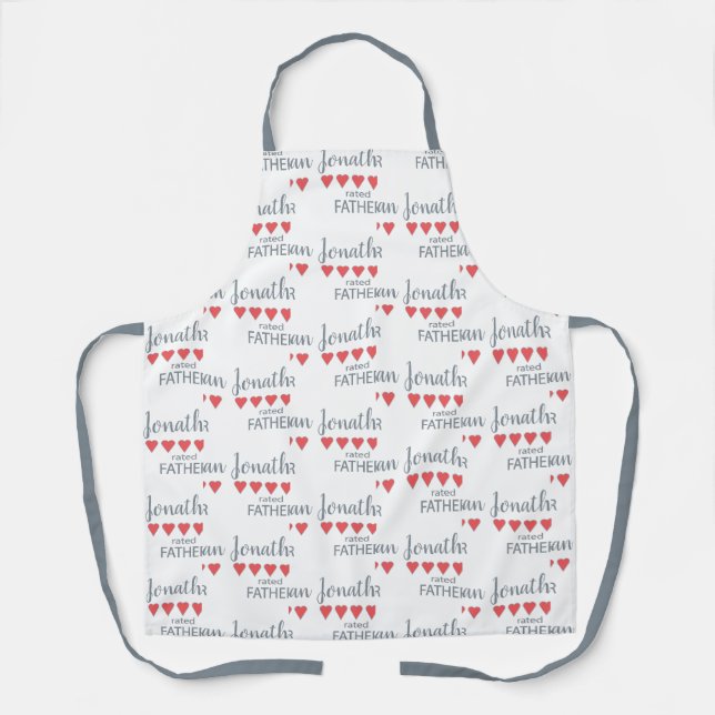 5 Heart Rated Father Apron (Front)