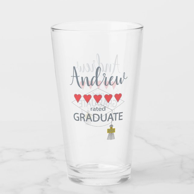 5 Heart Rated Graduate Glass (Front)