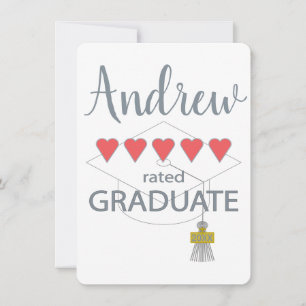 5 Heart Rated Graduate Invitation