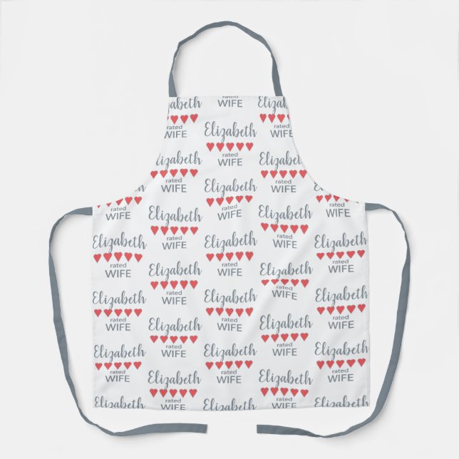 5 Heart Rated Wife Apron (Front)