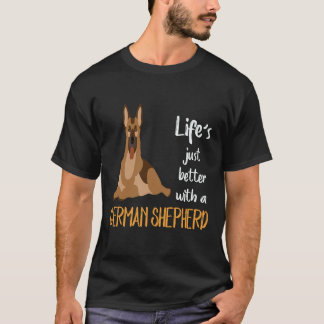 5 Life's Just Better With A German Shepherd T-Shirt