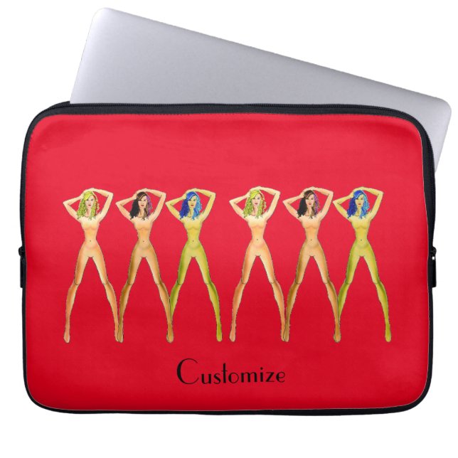 5 long-legged Ladies Standing Thunder_Cove   Laptop Sleeve (Front)