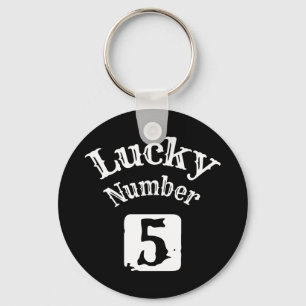 5 - Lucky Number 5 Luck Key Ring