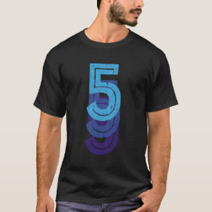 5 Lucky Number 5Th Year Birthday Age Sports Team T-Shirt