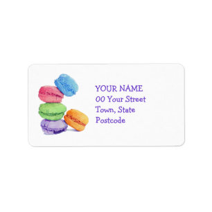 5 Macaroons Address Label