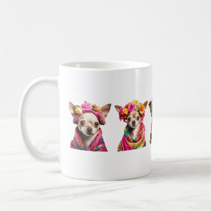 5 Mexican Chihuahuas dog mum dad birthday gift mug