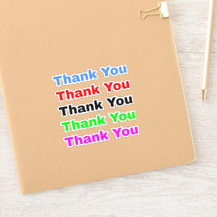 5 Minimalist & Simple Colourful Thank you 