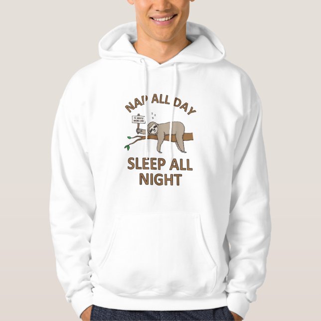 5 More Mins Funny Sloth Shirt Sleep Napping Cute T (Front)