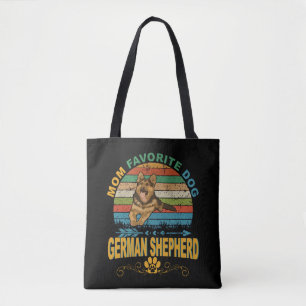 5 Mum Favourite Dog German Shepherd Vintage Tote Bag