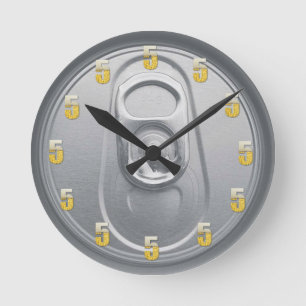 5 O'Clock Beer Round Clock