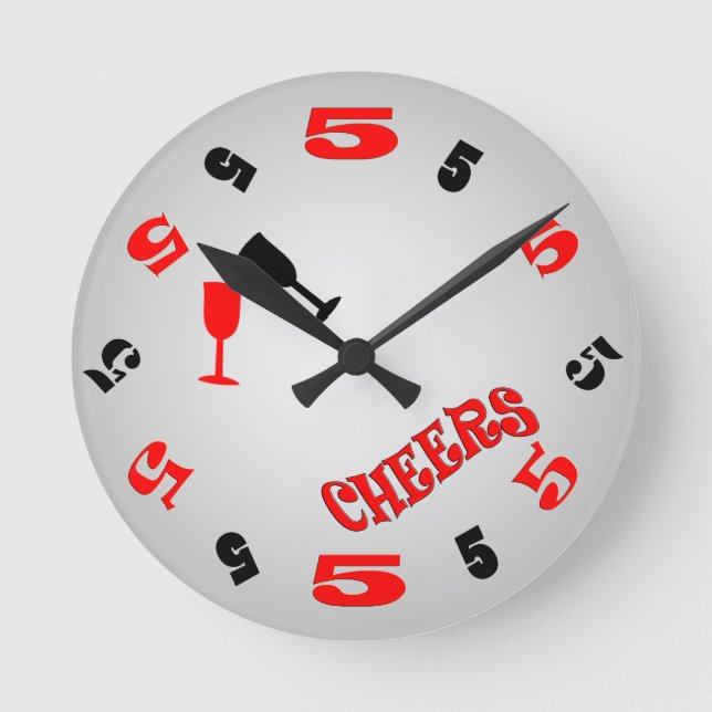 5 O'Clock Cheers Wall Clock (Front)