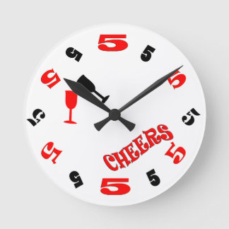 5 O'Clock Cheers Wall Clock (white)