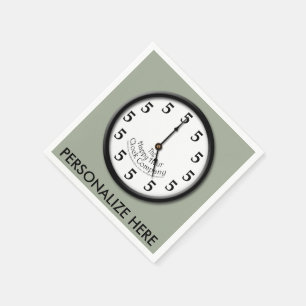 5 O'Clock Clock Napkin