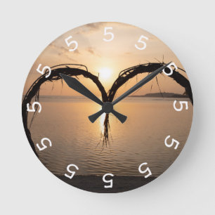 5 o'clock Sunset Photo Wall Clock