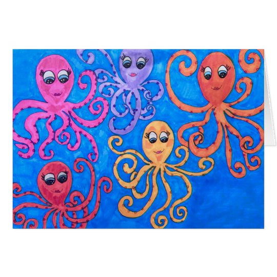5 Octopi Card