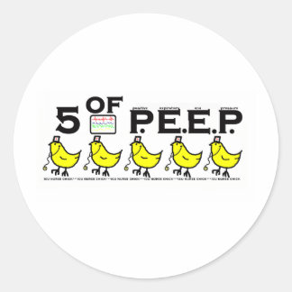 5 of P.E.E.P. Classic Round Sticker
