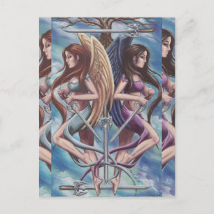 5 of Swords Postcard Tarot Postcard