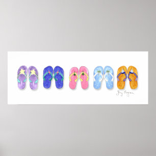 5 Pairs of Flip-Flops Posters & Prints