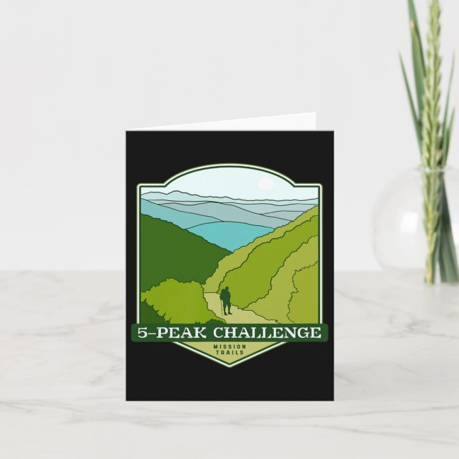 5-peak Challenge - Mission Trails Hiking  Card (Front)