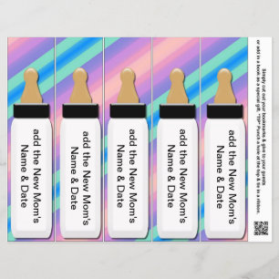 5 per Sheet Bookmark Favours for Baby Showers Part