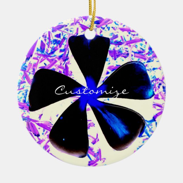 5 petal pinwheel flower Thunder_Cove Ceramic Ornament (Front)