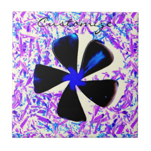 5 petal pinwheel flower Thunder_Cove Ceramic Tile