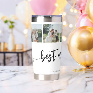 5 photo collage best mama ever personalized  insulated tumbler