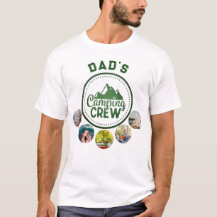 5 Photo Collage Dad's Camping Crew Outdoor T-Shirt