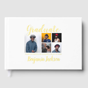 5 Photo Collage Guest Graduation Guest Book
