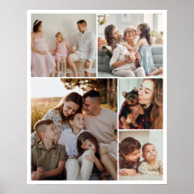 5 Photo Collage Personalised Picture Grid Custom