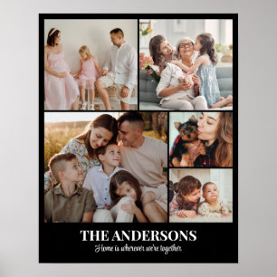 5 Photo Collage Personalised Picture Grid Family Poster