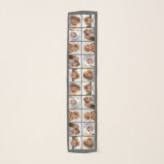 5 Photo Collage - Pics facing both ways - grey Scarf<br><div class="desc">You can use square or selfie photos for this design. Use five square photos to create a unique and personal gift. If you need to adjust the pictures,  click on the customise tool to make changes.</div>
